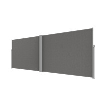 Markiza narożna boczna tarasowa luaro zwijana 180x620 cm szara