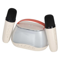 Zestaw do karaoke bluetooth LED RGB 2 mikrofony USB - KX2860