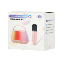 Zestaw do karaoke bluetooth LED RGB 2 mikrofony USB - KX2860
