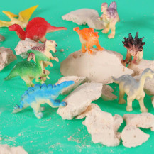 Dinozaury wykopaliska jajko XL - zestaw archeologiczny 12 figurek