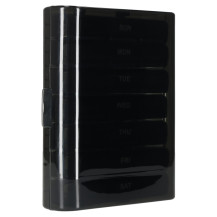 Organizer na tabletki i leki tygodniowy czarny KX2968