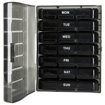 Organizer na tabletki i leki tygodniowy czarny KX2968