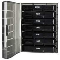 Organizer na tabletki i leki tygodniowy czarny KX2968