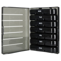 Organizer na tabletki i leki tygodniowy czarny KX2968