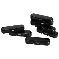 Organizer na tabletki i leki tygodniowy czarny KX2968