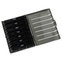Organizer na tabletki i leki tygodniowy czarny KX2968