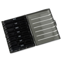 Organizer na tabletki i leki tygodniowy czarny KX2968