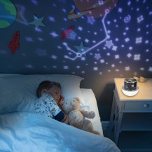 Lampka nocna projektor gwiazd LED USB królik z pilotem, 6 motywów
