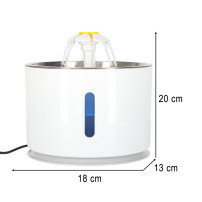 Poidełko fontanna dla psa i kota 2,4 l z filtrem i LED USB