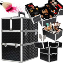 Kuferek na kosmetyki XXL 3D walizka organizer piętrowy