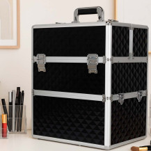 Kuferek na kosmetyki XXL 3D walizka organizer piętrowy