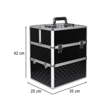 Kuferek na kosmetyki XXL 3D walizka organizer piętrowy
