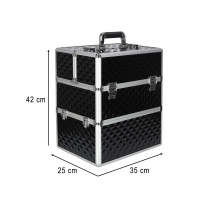 Kuferek na kosmetyki XXL 3D walizka organizer piętrowy