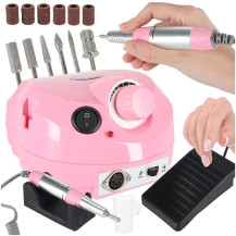 Frezarka do paznokci elektryczna 65W, 6 końcówek, manicure i pedicure