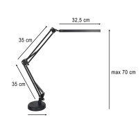 Lampka biurkowa LED USB z klipsem, regulacja jasności i barwy