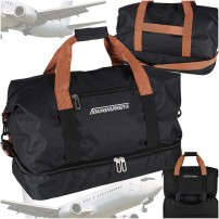 Torba podróżna sportowa czarna 58 cm - bagaż podręczny do samolotu