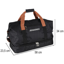 Torba podróżna sportowa czarna 58 cm - bagaż podręczny do samolotu