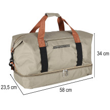 Torba podróżna sportowa beżowa 58x34 cm - bagaż podręczny