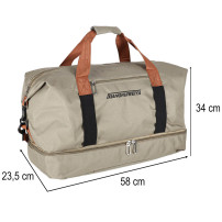 Torba podróżna sportowa beżowa 58x34 cm - bagaż podręczny