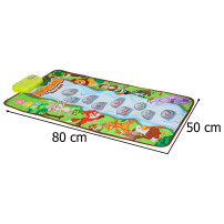 Mata edukacyjna interaktywna muzyczna ze zwierzątkami 80x50 cm