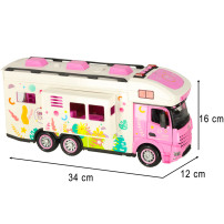 Kamper zdalnie sterowany RC 2w1 różowy z akcesoriami 2,4ghz